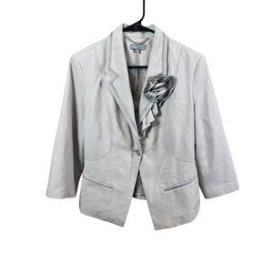 Cass Women's Light Grey Casual Blazer
